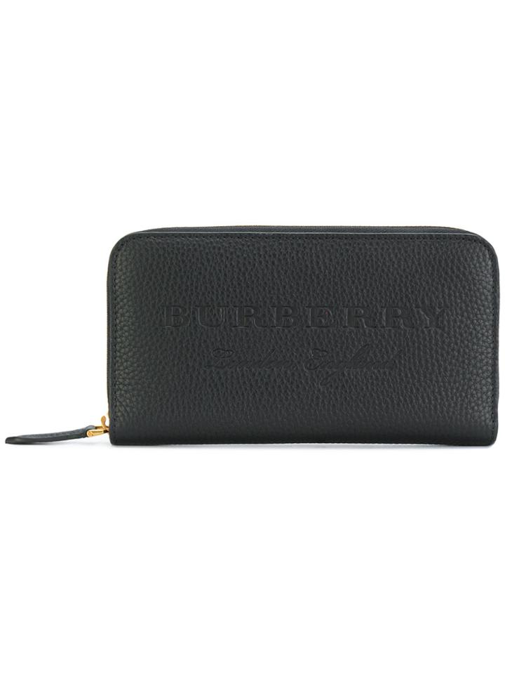 Burberry Zip Around Wallet - Black