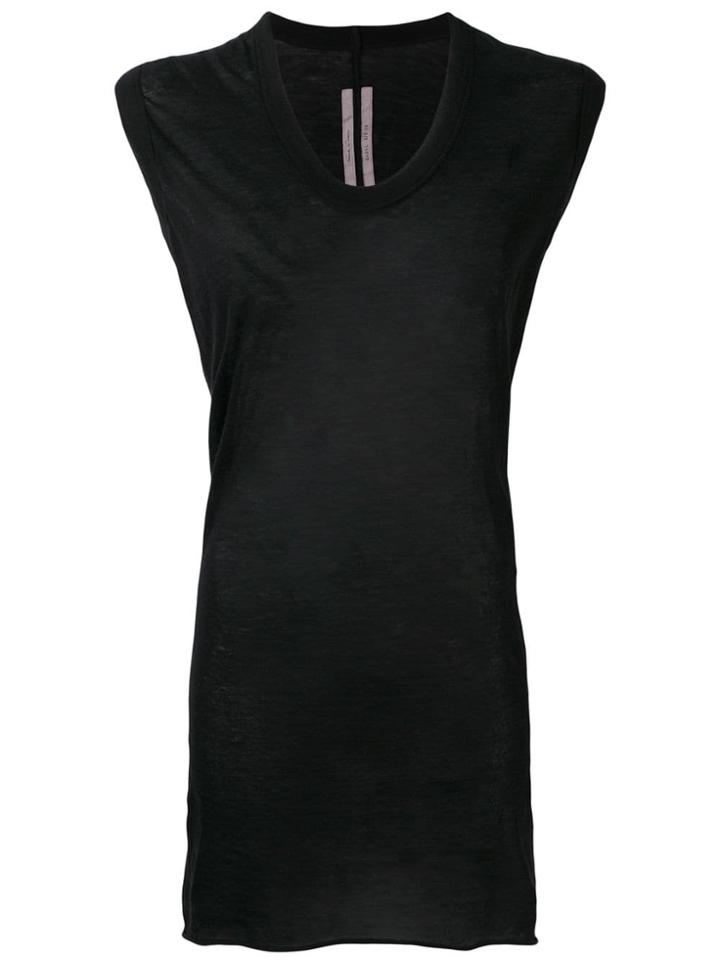 Rick Owens Plain Long Top - Black