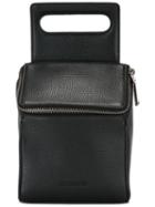 Jil Sander Square Single Bag, Men's, Black, Leather