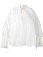 Irene - Oversized Blouse - Women - Silk/polyester/japanese Paper - 36, Nude/neutrals, Silk/polyester/japanese Paper