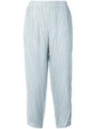 Pleats Please By Issey Miyake Cropped Trousers - Grey