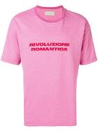 Paura Slogan Short-sleeve T-shirt - Pink