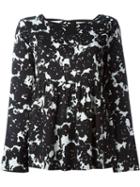 Twin-set Floral Print Peplum Blouse