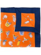 Kiton Cocktail Pocket Square - Orange
