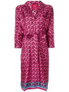 F.r.s For Restless Sleepers Printed Pyjama Wrap Dress - Pink & Purple