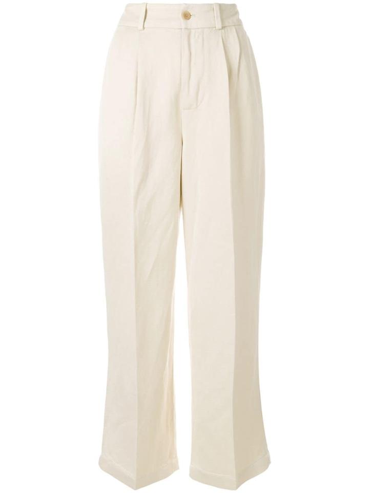 Bellerose Pleated Straight-leg Trousers - Neutrals