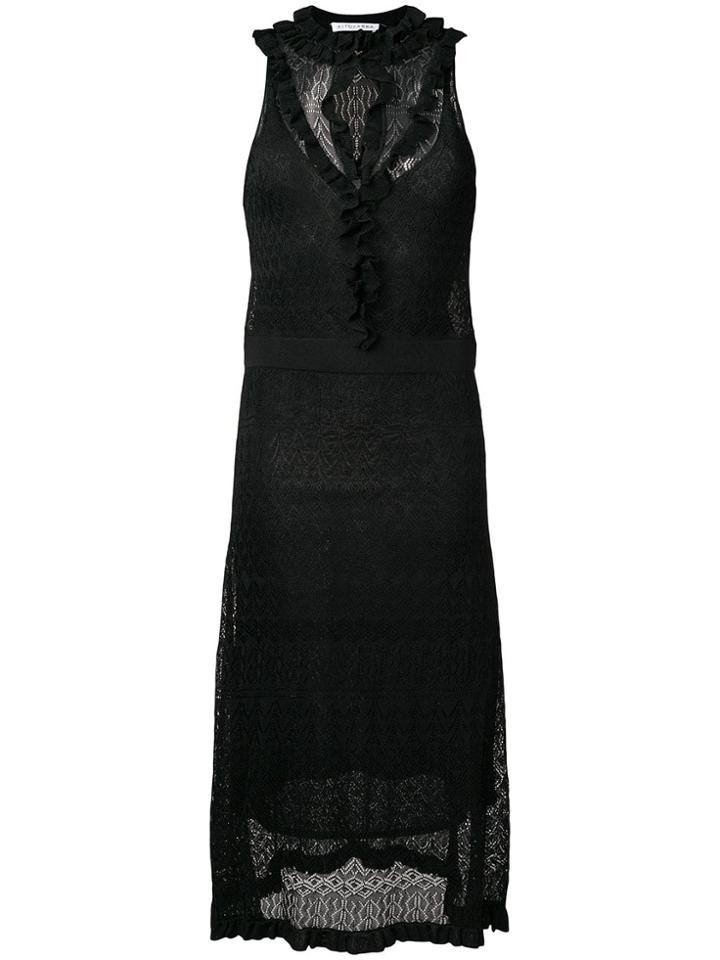 Altuzarra Knitted Flared Midi Dress - Black