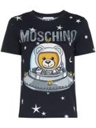 Moschino Space Bear Teddy Logo Cotton T-shirt - Blue