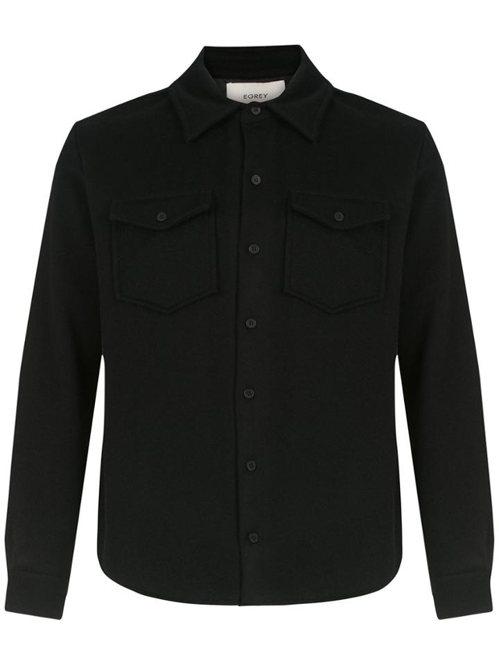 Egrey Chest Pockets Shirt - Black