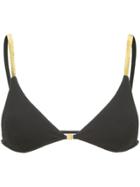 The Upside Metallic Strap Bikini Top - Black