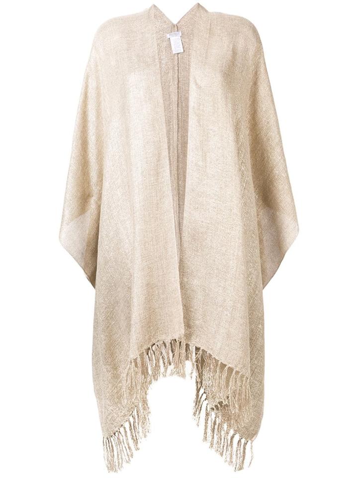Brunello Cucinelli Fringed Cardi-coat - Gold
