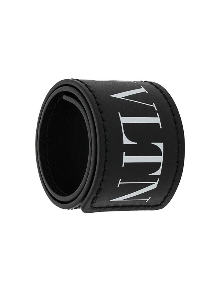 Valentino Valentino Garavani Vltn Logo Wrap-around Cuff - Black