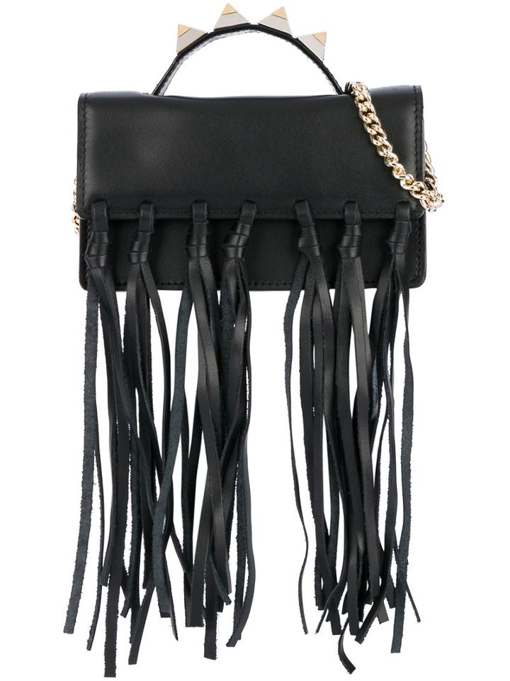 Salar - Tassel Crossbody Bag - Women - Leather/metal - One Size, Black, Leather/metal