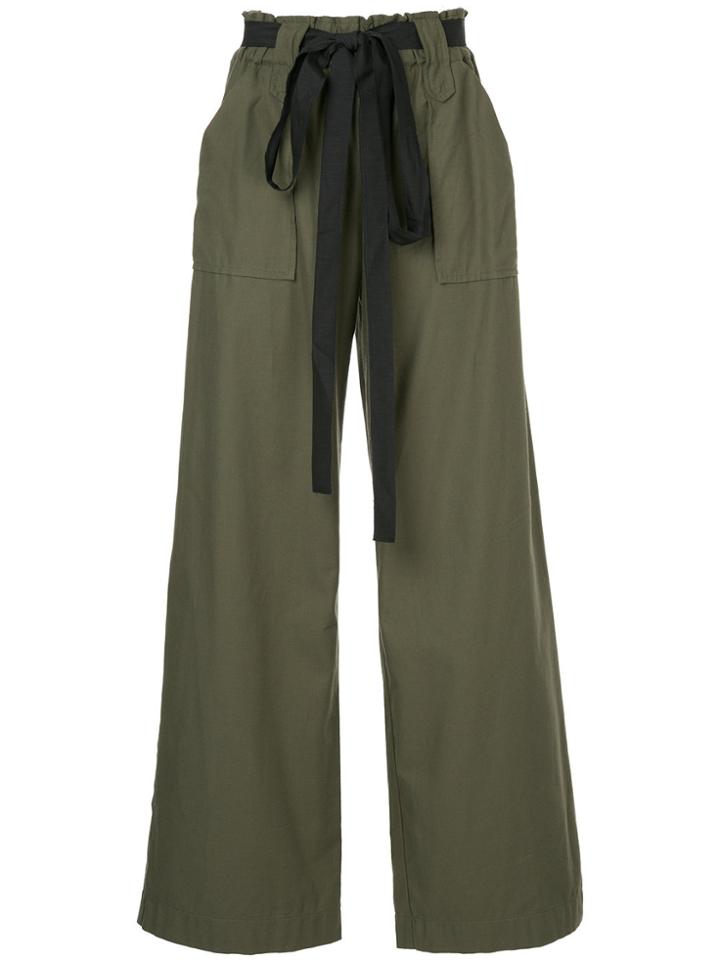 Matin Wide Leg Trousers - Green