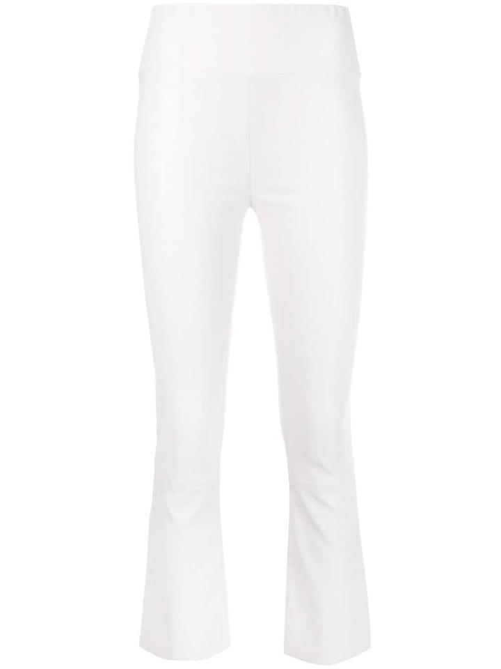 Sprwmn Cropped Flared Trousers - White