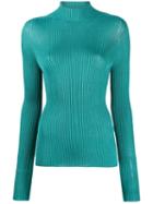 Versace Medusa Detail Knitted Top - Blue