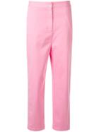 Kuho Cropped Straight-leg Trousers - Pink