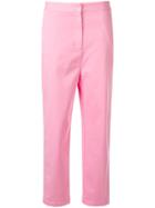 Kuho Cropped Straight-leg Trousers - Pink