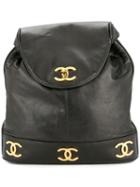Chanel Pre-owned Cc Plate Rucksack - Black