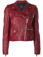Lth Jkt Dre Biker Jacket - Red