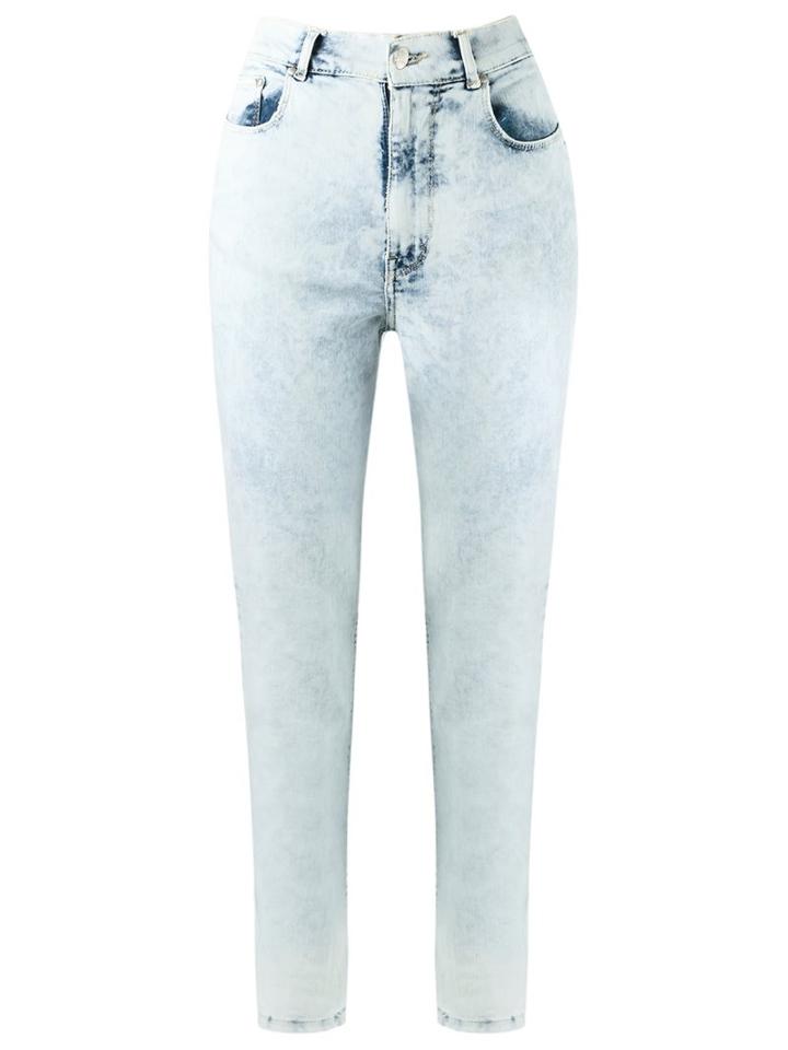 Amapô High Waisted Skinny Jeans, Women's, Size: 40, Blue, Cotton/elastodiene