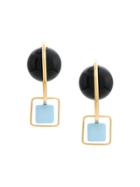 Marni Stone Embellished Earrings - Black
