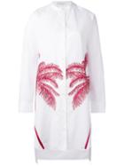 Stella Mccartney Palm Embroidered Long Shirt, Women's, Size: 42, White, Cotton
