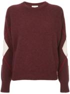 Maison Kitsuné Colour-block Knit Sweater - Red