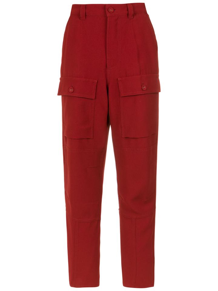 Reinaldo Lourenço Flap Pockets Trousers - Red