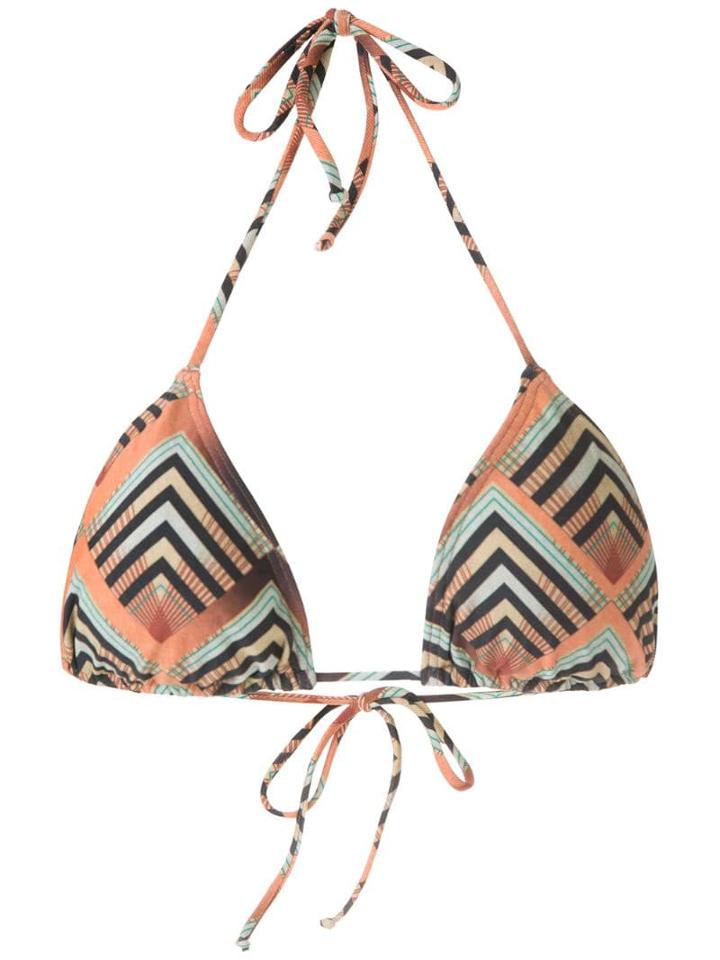 Lygia & Nanny Lido Printed Bikini Top - Orange