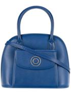 Céline Vintage Ring Logo Two-way Handbag - Blue
