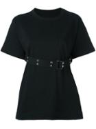 Sacai Belted T-shirt, Women's, Size: 2, Black, Cotton