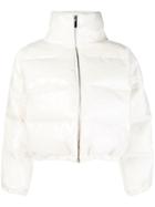 Wandering Metallic Puffer Jacket - White