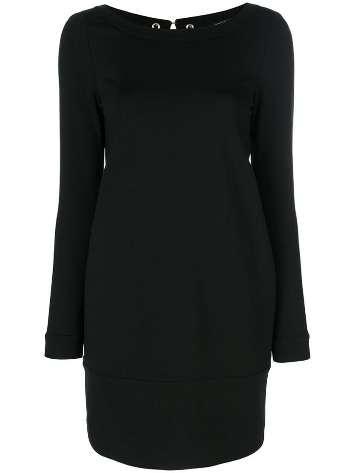 Twin-set Lace Up Back Short Dress - Black