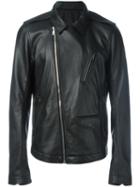 Rick Owens Stooges Biker Jacket, Men's, Size: 50, Black, Goat Skin/viscose/cotton