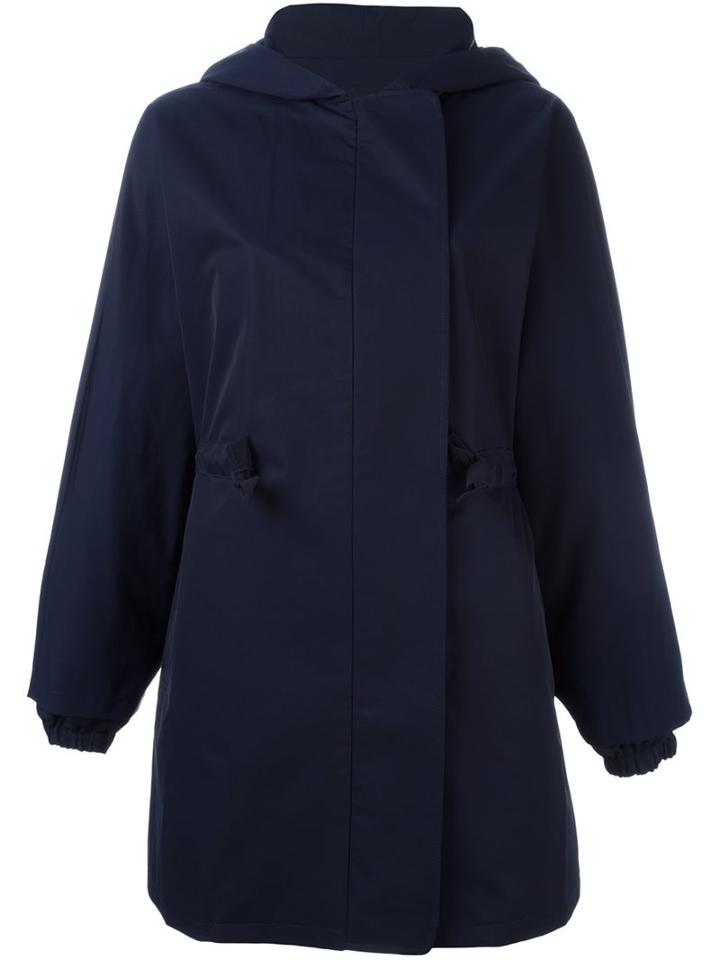 Stella Mccartney Hooded Casual Jacket, Women's, Size: 38, Blue, Viscose/cotton/polyester