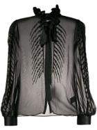 Temperley London Dusk Sequin Embroidered Blouse - Black