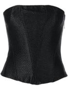 Moschino Vintage Strapless Fitted Top - Black