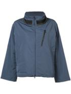 Brunello Cucinelli - Zipped Jacket - Women - Silk/polyester - 38, Blue, Silk/polyester