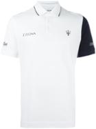 Z Zegna Piquet Bicolour Polo Shirt, Men's, Size: Large, White, Cotton
