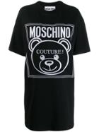 Moschino Teddy Bear Logo T-shirt Dress - Black