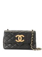 Chanel Vintage Cc Quilted Chain Shoulder Bag - Black