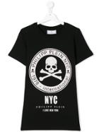 Philipp Plein Junior Skull Logo Print T-shirt - Black