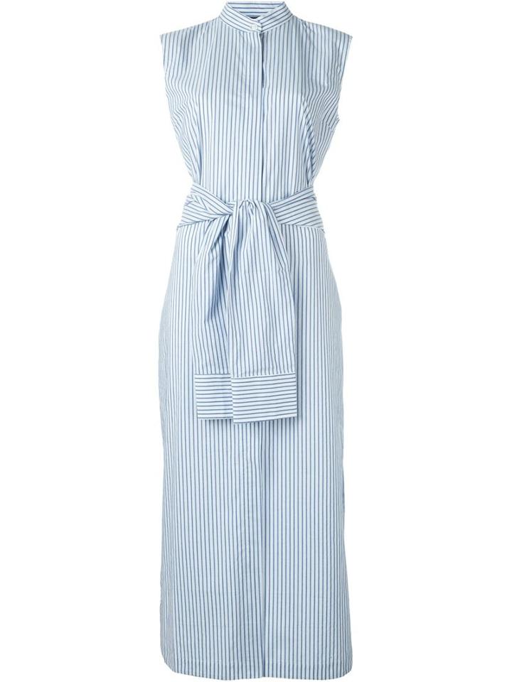 Erika Cavallini Striped Maxi Shirt Dress