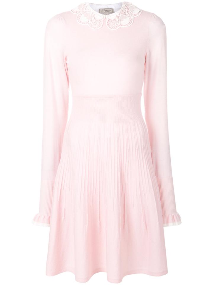 Temperley London Bliss Sleeved Dress - Pink & Purple