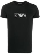 Emporio Armani Logo Print Short Sleeve T-shirt - Black