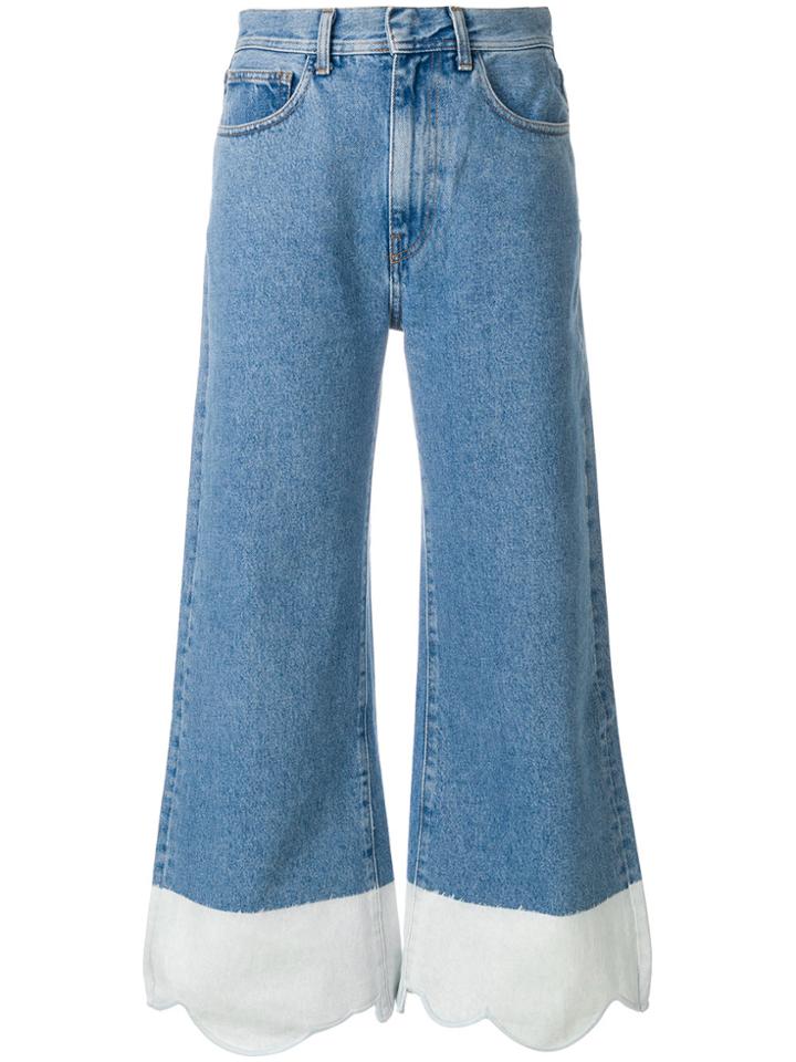 Ssheena Contrast Hem Jeans - Blue