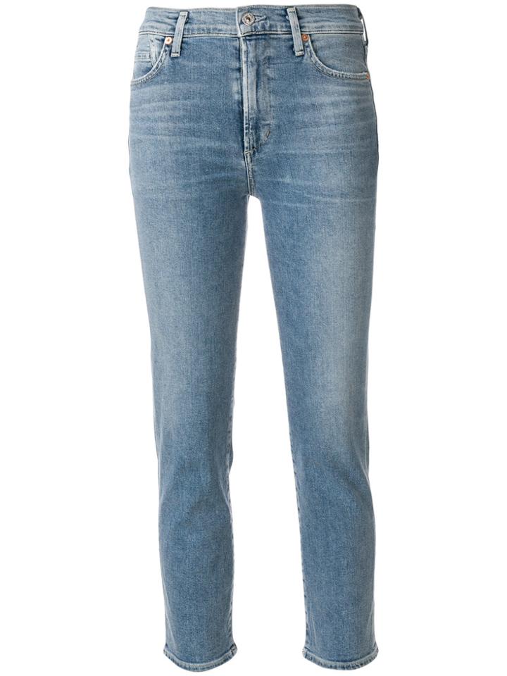 Citizens Of Humanity Five Pocket Cropped Jeans - Blue