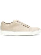 Lanvin Classic Lace-up Sneakers, Men's, Size: 5, Nude/neutrals, Linen/flax/leather/rubber