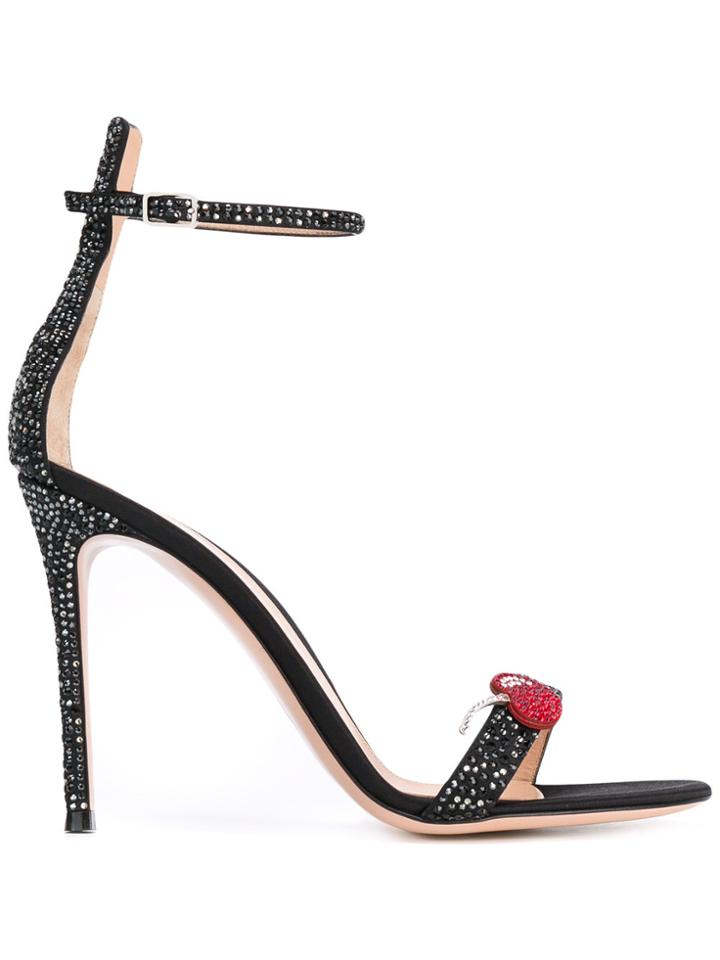 Gianvito Rossi Cherry Portofino Sandals - Black